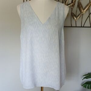 NWT - Nine West Light Blue and White Sleeveless Top Sz XL